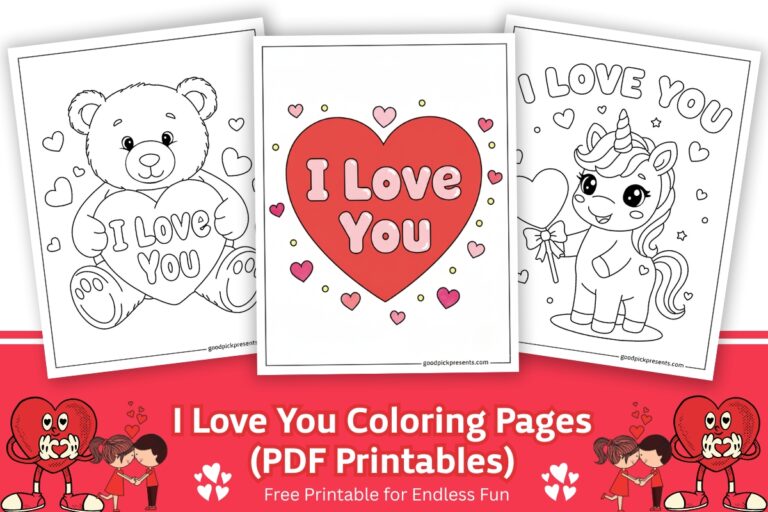 Free Printable I Love You Coloring Pages